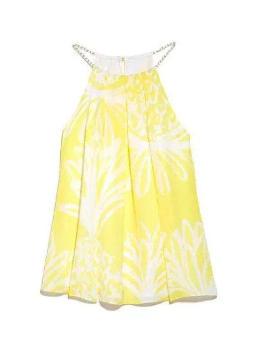 Lilly Pulitzer for Target Yellow & White Floral Halter Tank